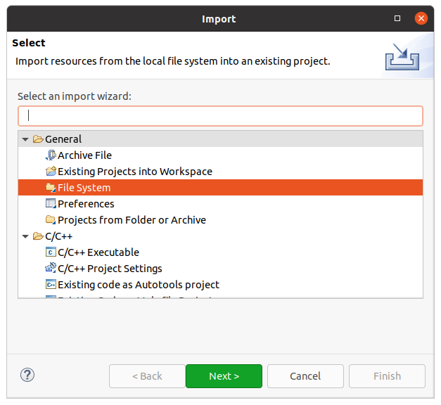 eclipse_import_filesystem